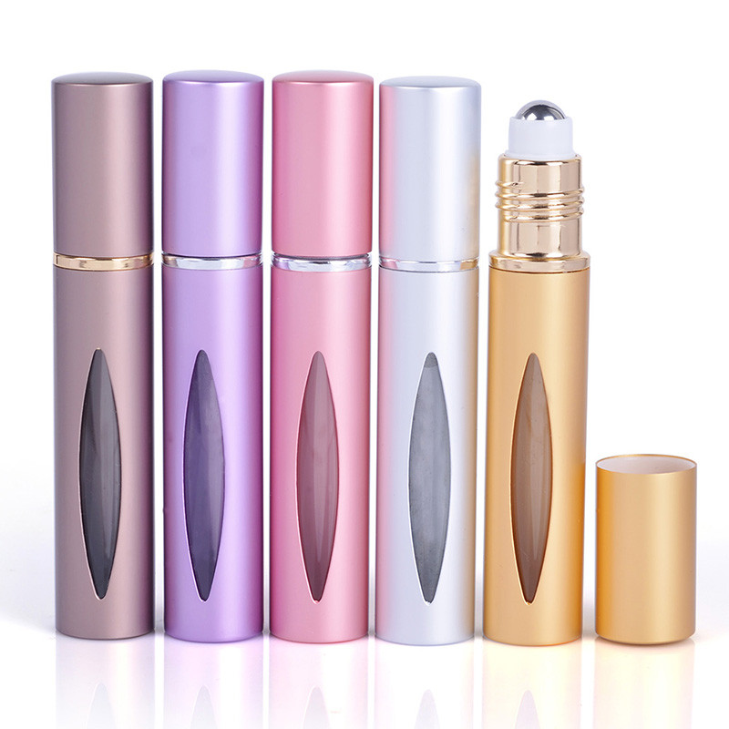 Elegant Aluminum Roll on Bottle Mini Travel Refillable Empty Container ...